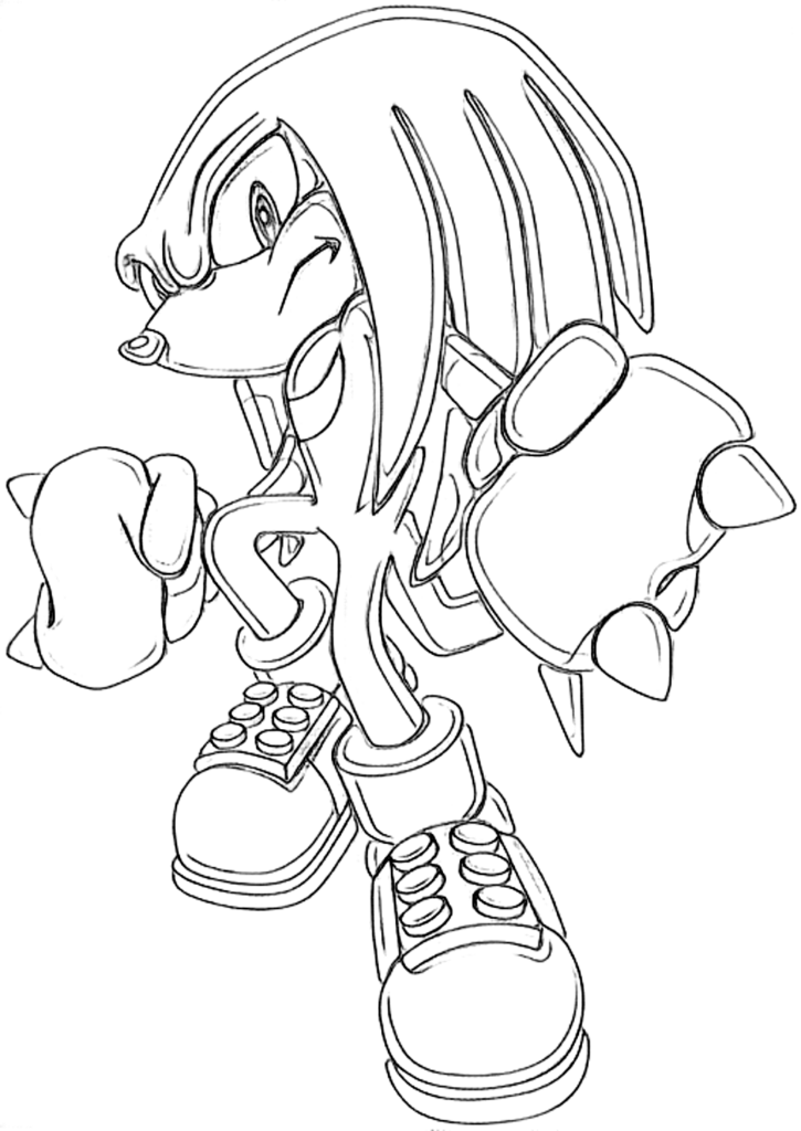 Knuckles coloring page