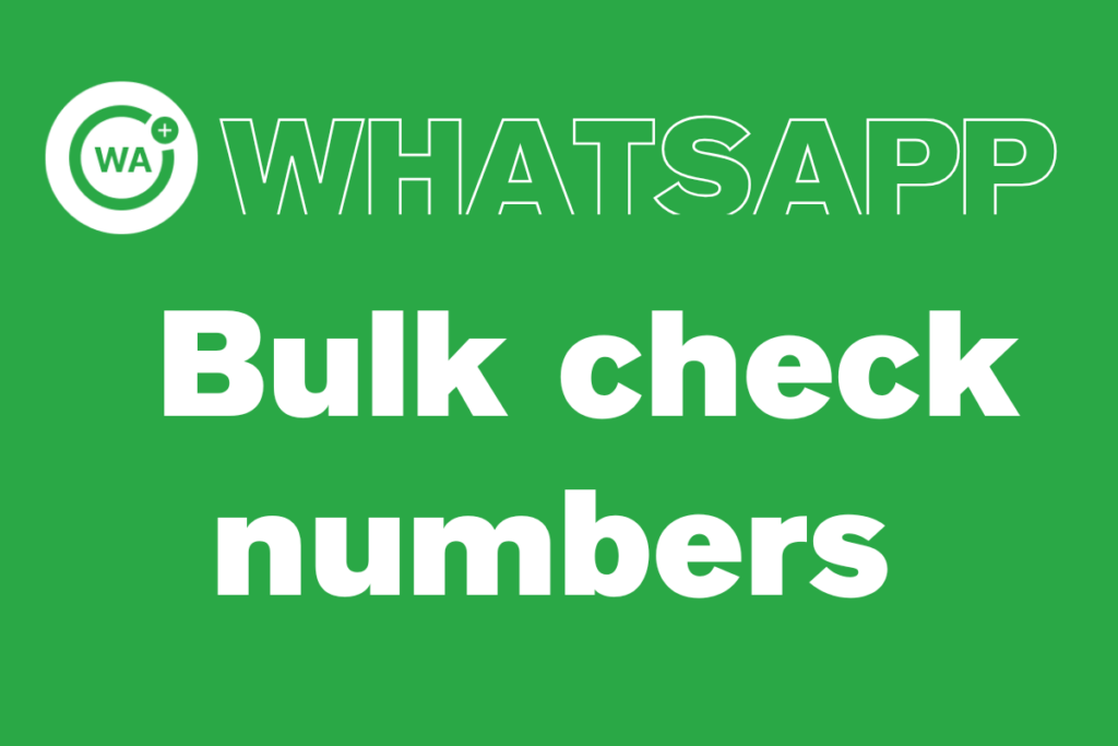 Bulk check numbers. 