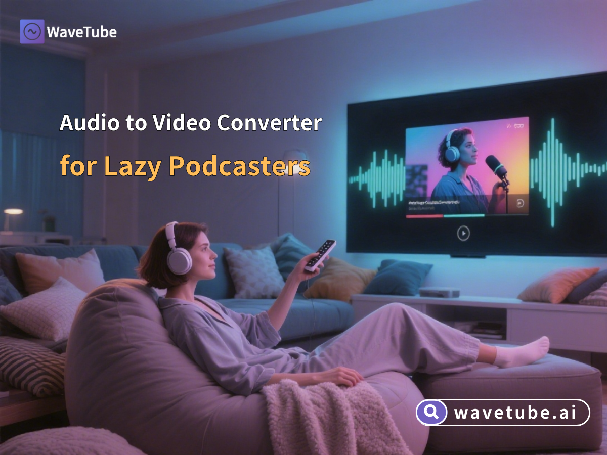 how to convert a mp3 audio podcast to video？