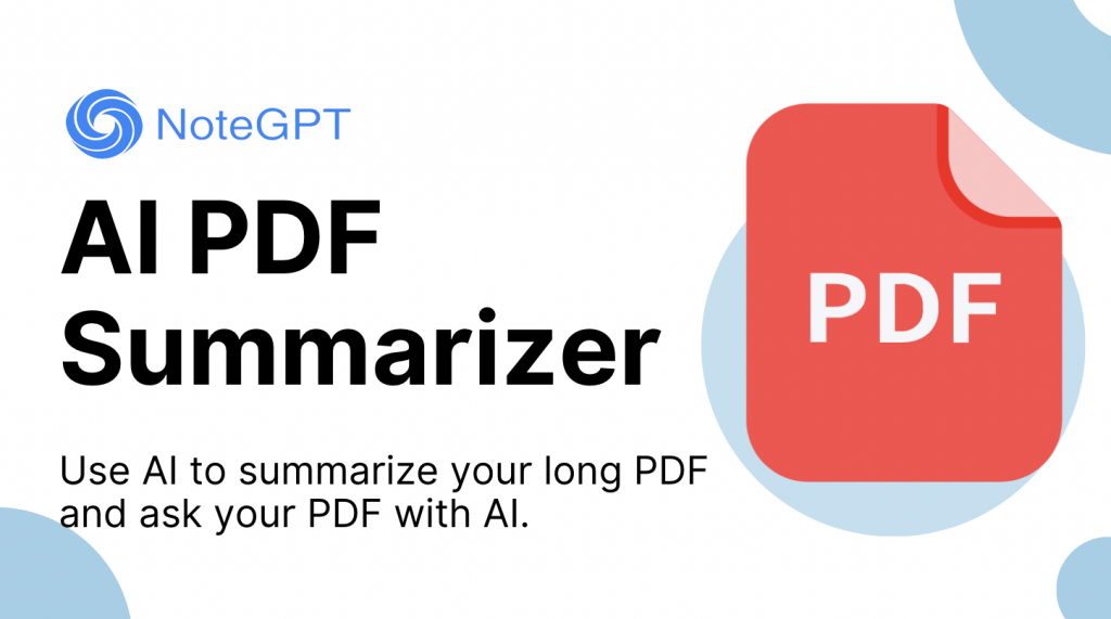 Free AI PDF Summarizer - NoteGPT