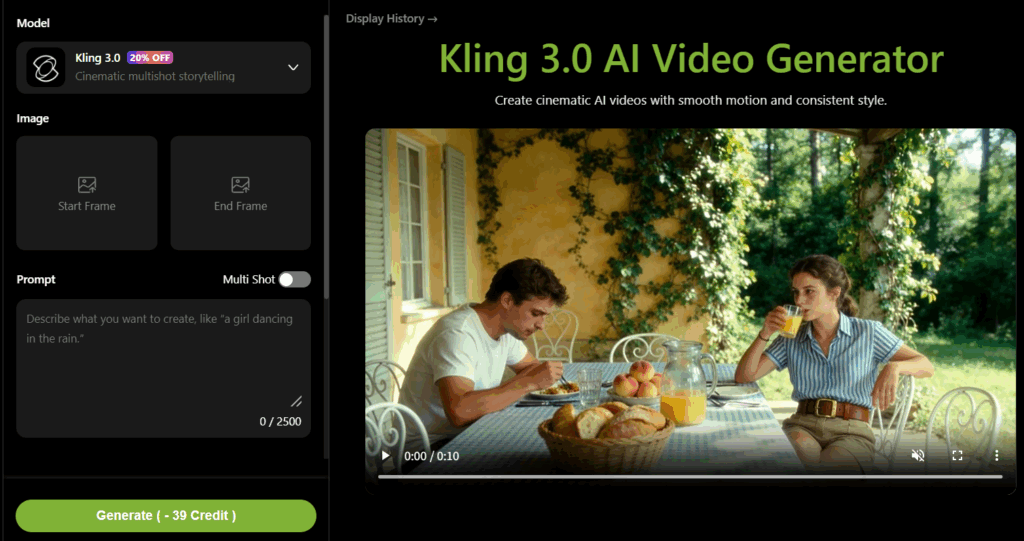 Kling 3.0 Feature Area Showcase
