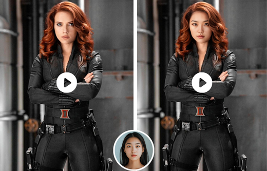 Face Swap Black Widow