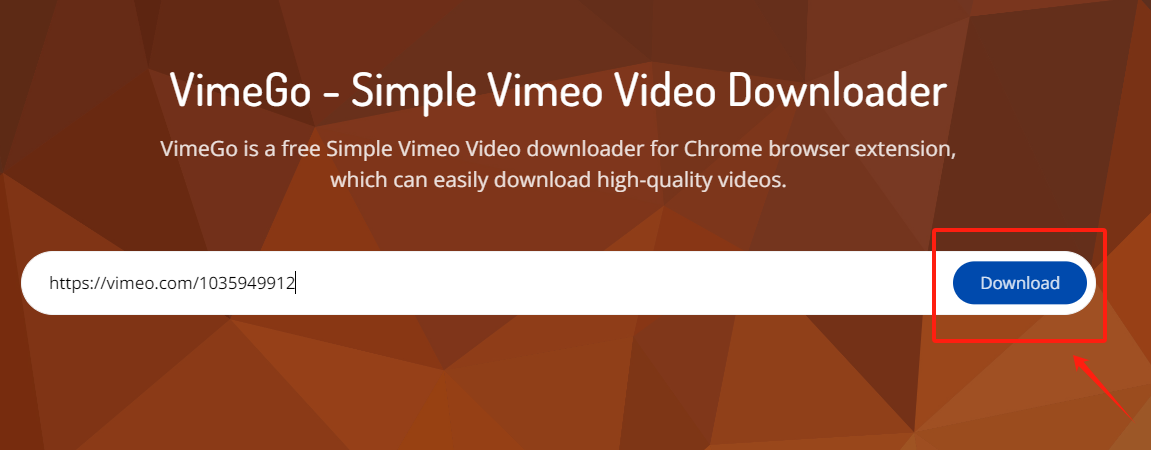  paste the link to the vimeo video you want to download