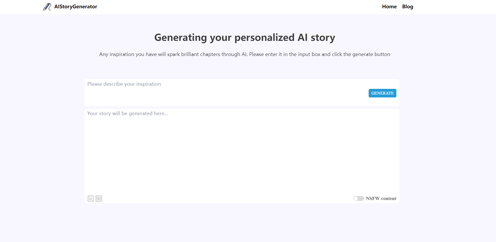 AI story generator. online