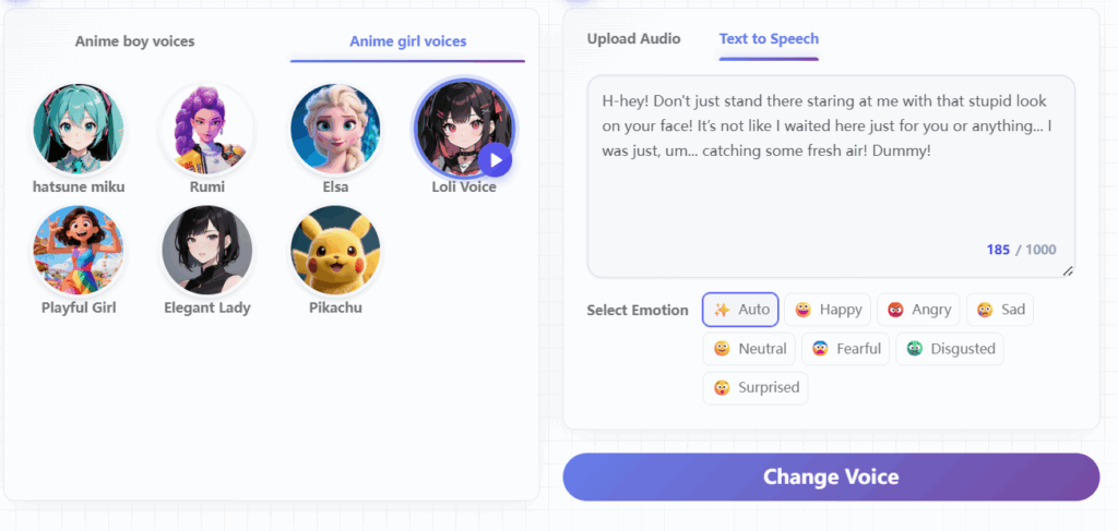 anime girl text to speech