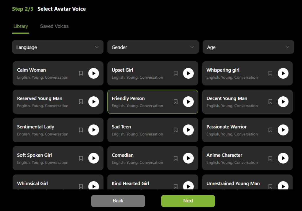 choose voice for ai influencer
