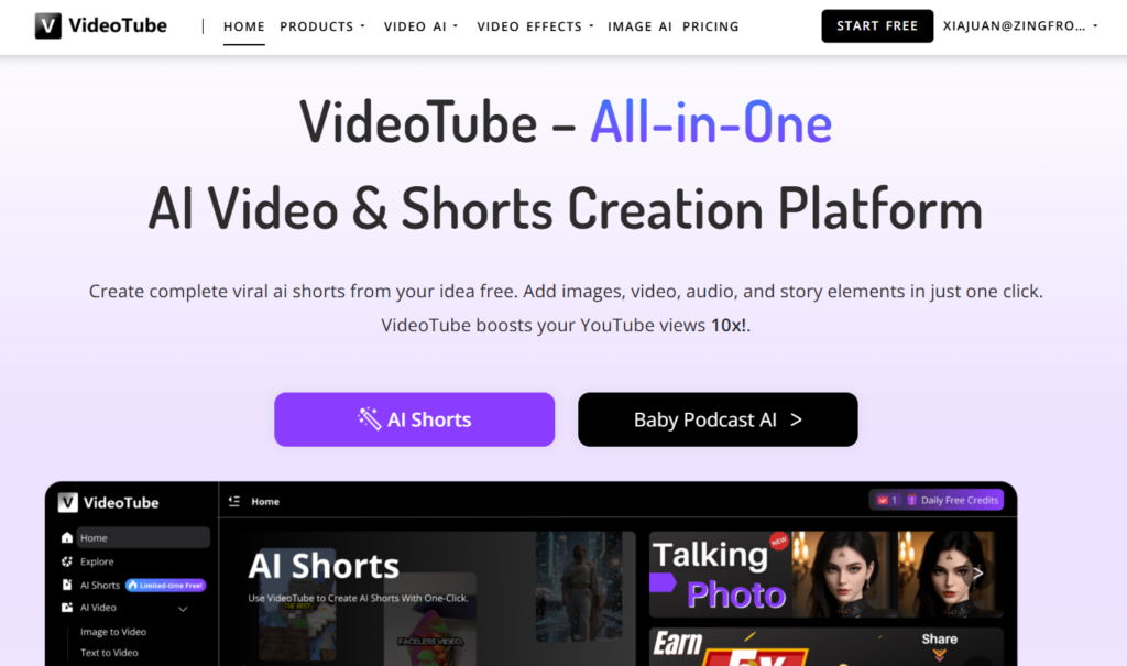 VideoTube: Best for One-Click AI Baby Video Generation