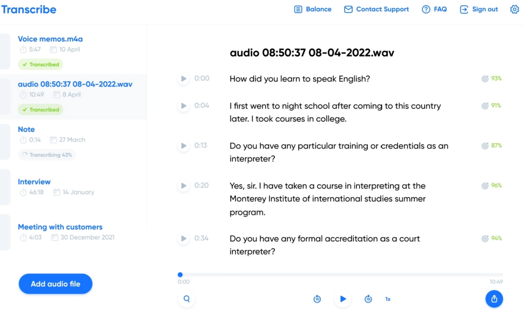 Transcribe – Fast & Accurate Audio to Text Conversion