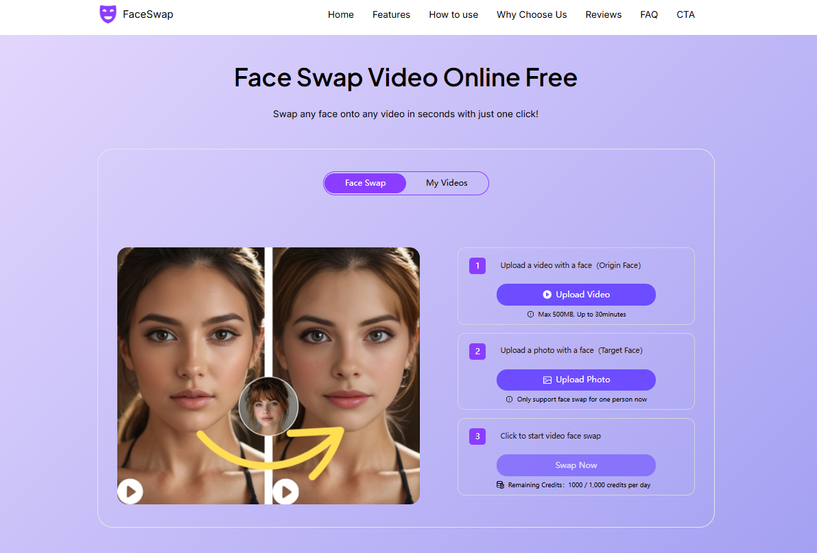 face swap video online free