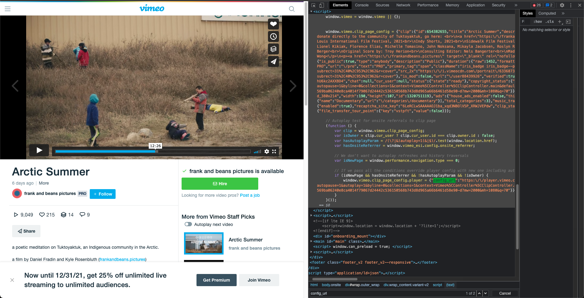 download vimeo video by browser developer tools-step 3