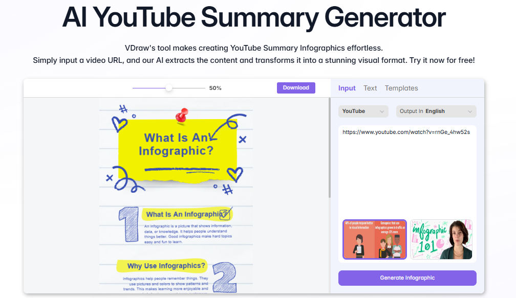 AI YouTube Summary Generator-VDraw
