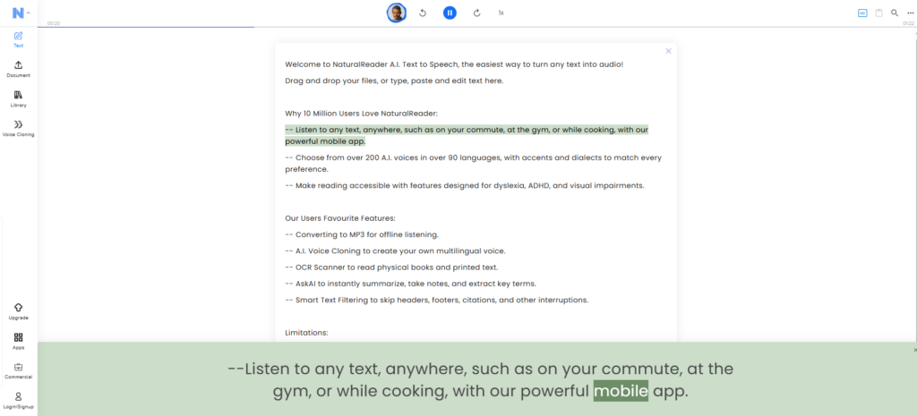 NaturalReader — Extensive Voice Library with Global Language Coverage