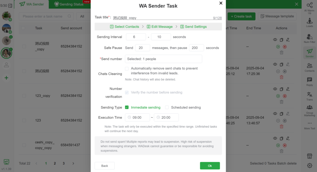 WhatsApp Bulk Sender of WADesk