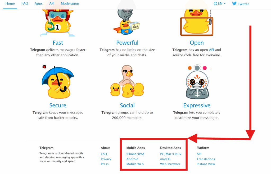 电脑端下载 Telegram