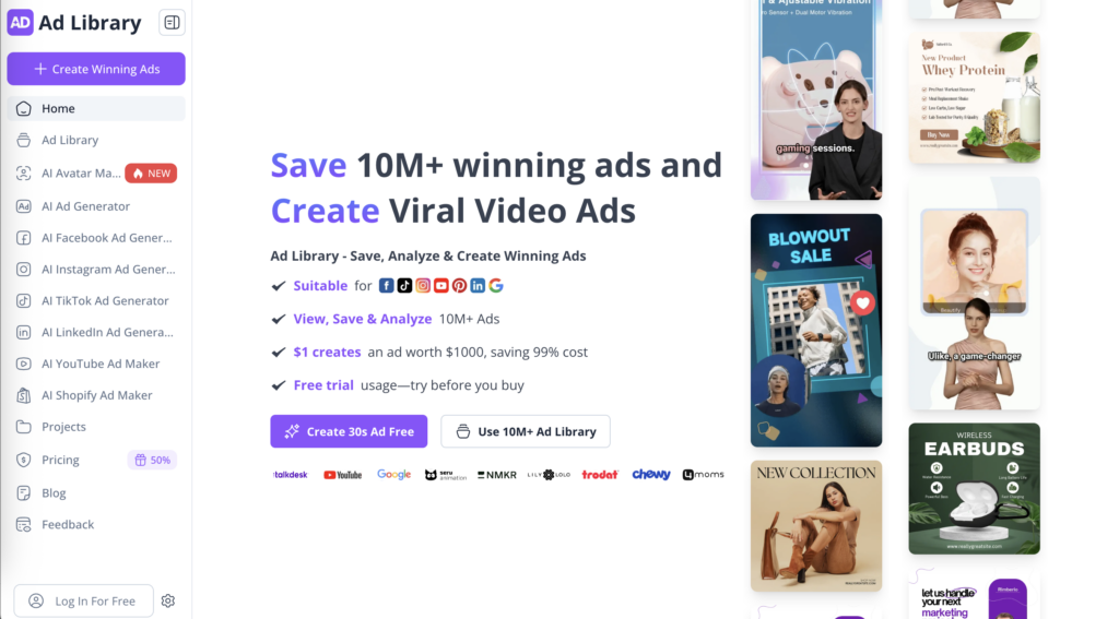 MyAdLibrary – Discover & Generate Winning Ads Instantly