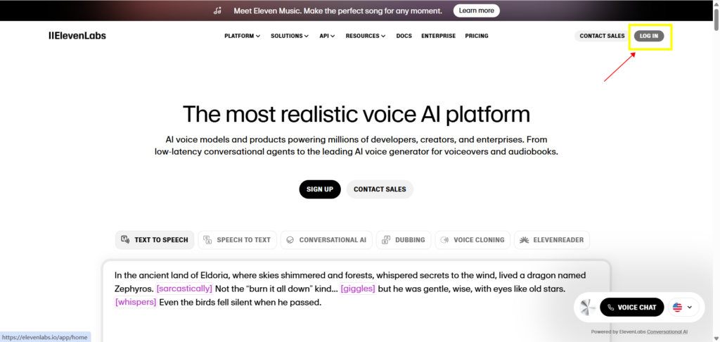 Step 1: Sign Up and Access ElevenLabs TTS