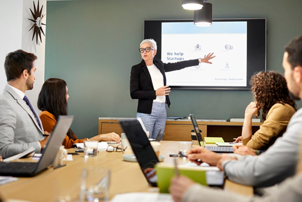 A business professional preparing for a meeting - VDraw