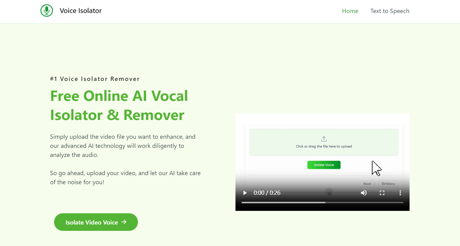 AI tool for voice isolator from video-Voice Isolator