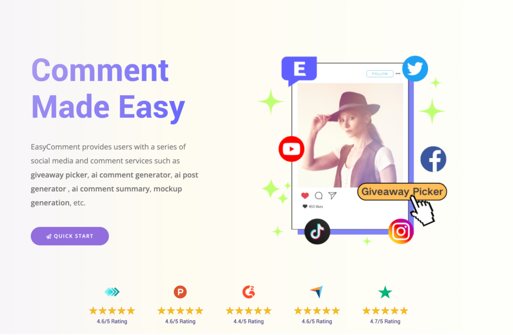 EasyComment is an all-in-one social media tool - EasyComment