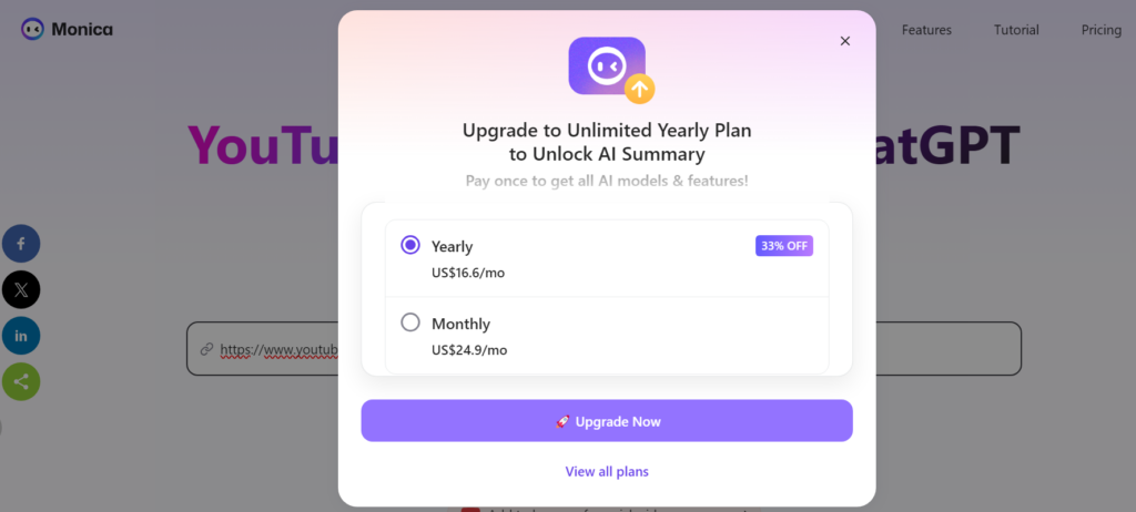Upgrade to Unlimited Yearly Planto Unlock Al Summary