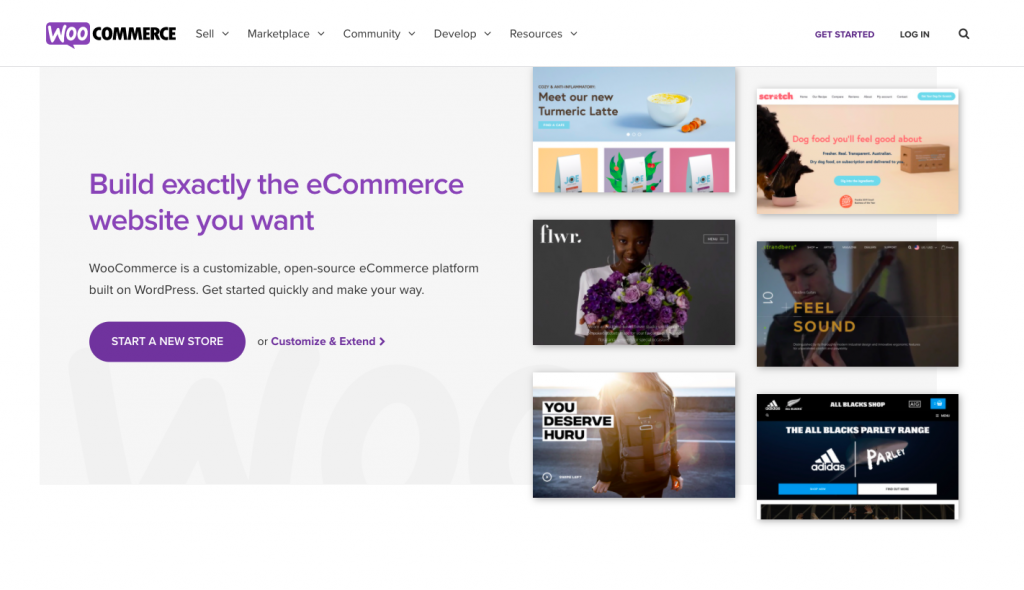 the homepage of WooCommerce -- FindNiche