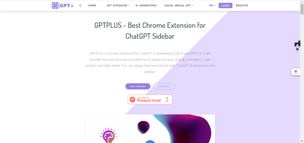 GPTPLUS-Best Chrome Extension for ChatGPT Sidebar