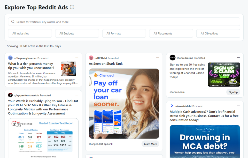 Reddit Ad Library