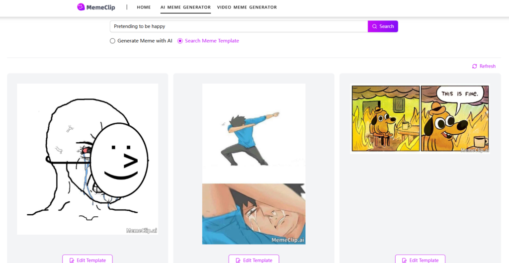 MemeClip User Interface-MemeClip