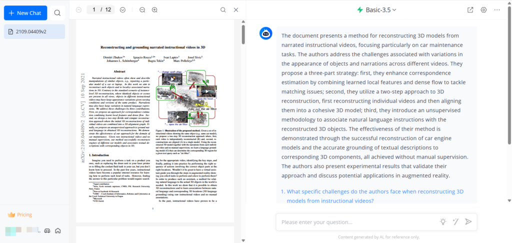 LightPDF AI – Offers chat, translation, and summarization in one