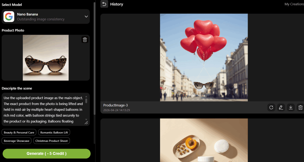 create product photo with AI