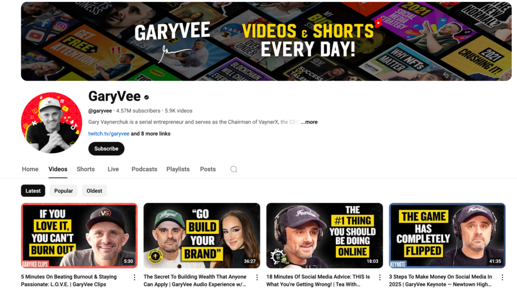 Gary Vaynerchuk‘s channel - VDraw