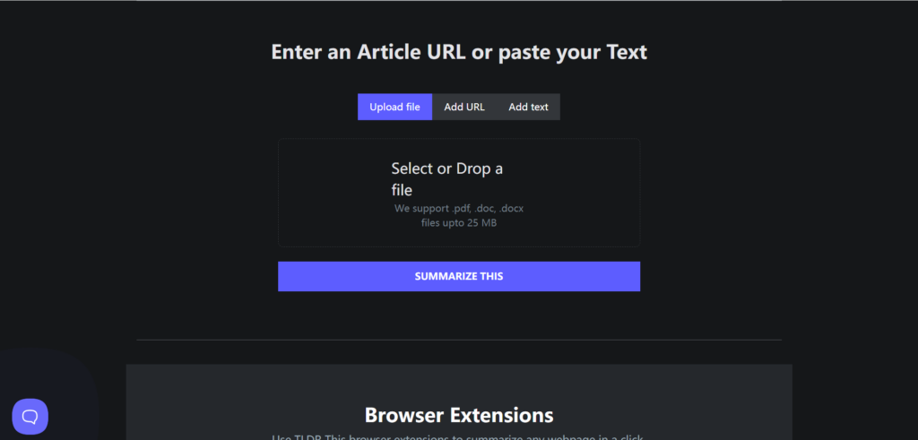 TLDR This – Fast Summaries with Simple Output