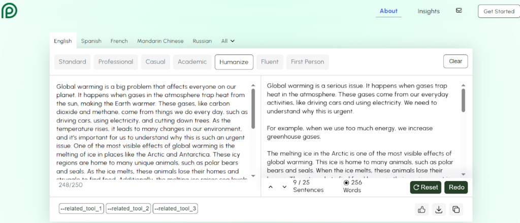 Paraphrasing tool