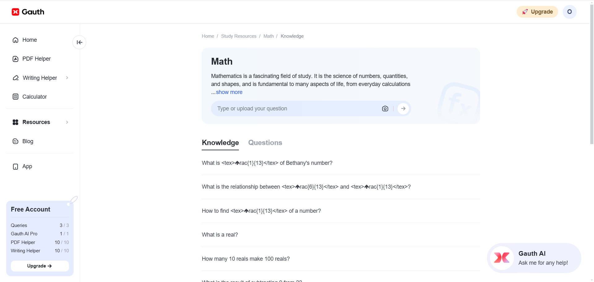 Gauth how to use gauthmath with ai for your homework