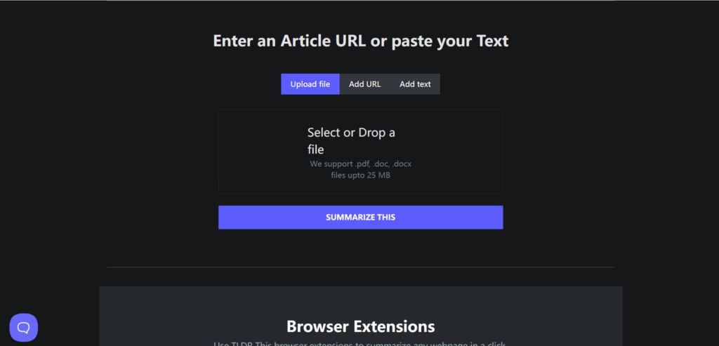 SummarizeBot – AI Assistant for Reports and Articles