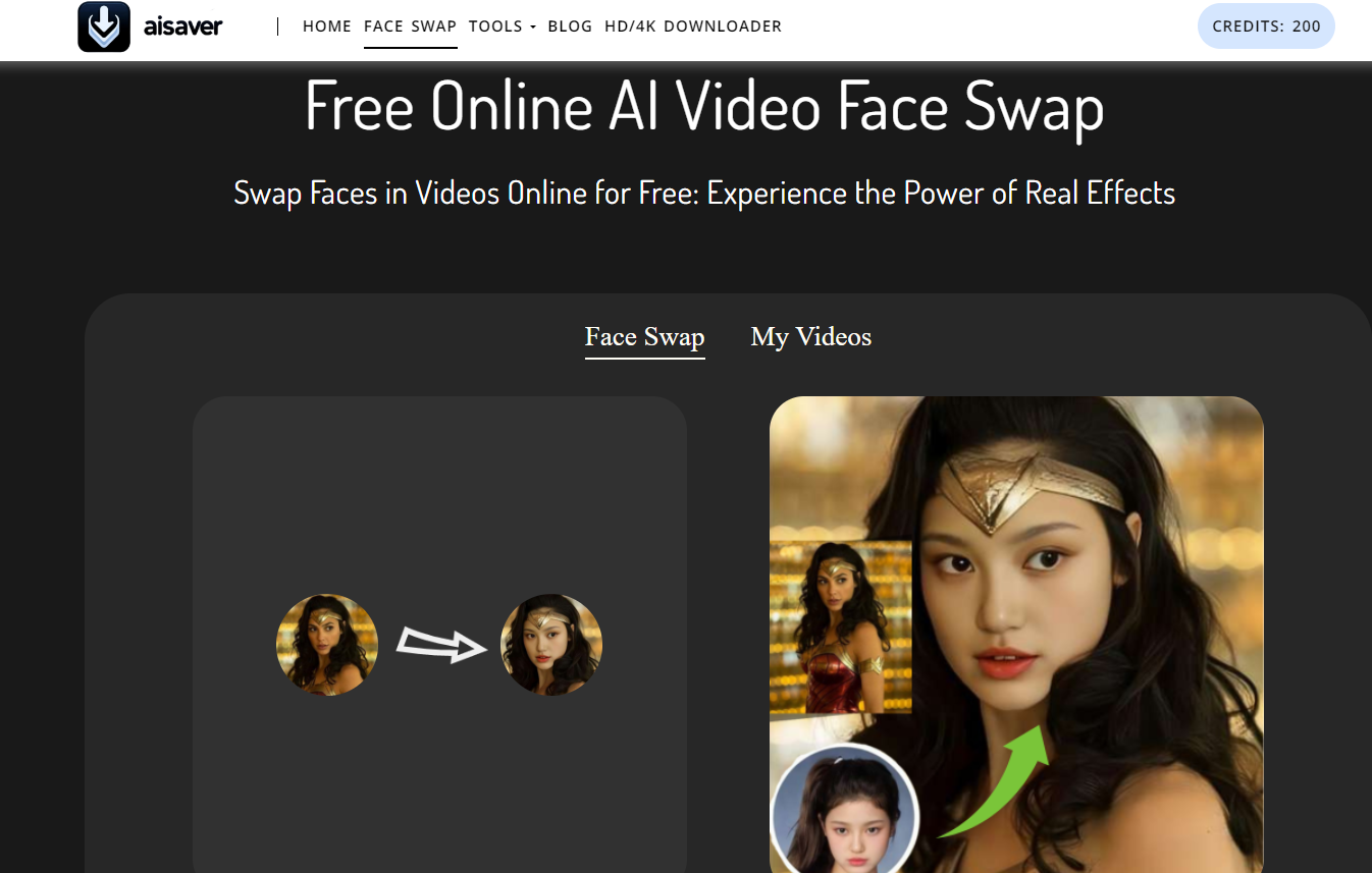 free video face swap tool —AISaver