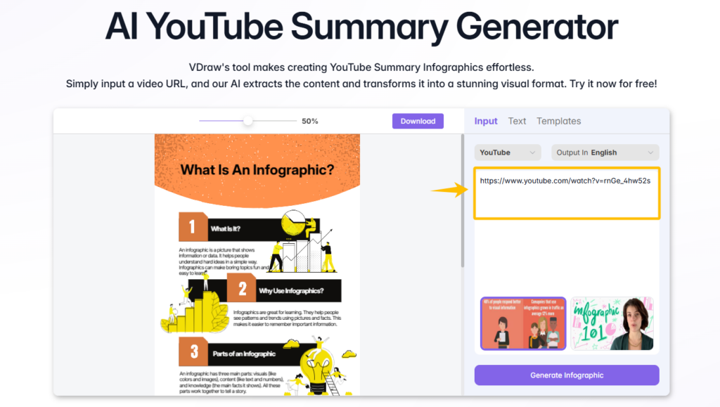 AI YouTube Summary Generator-VDraw