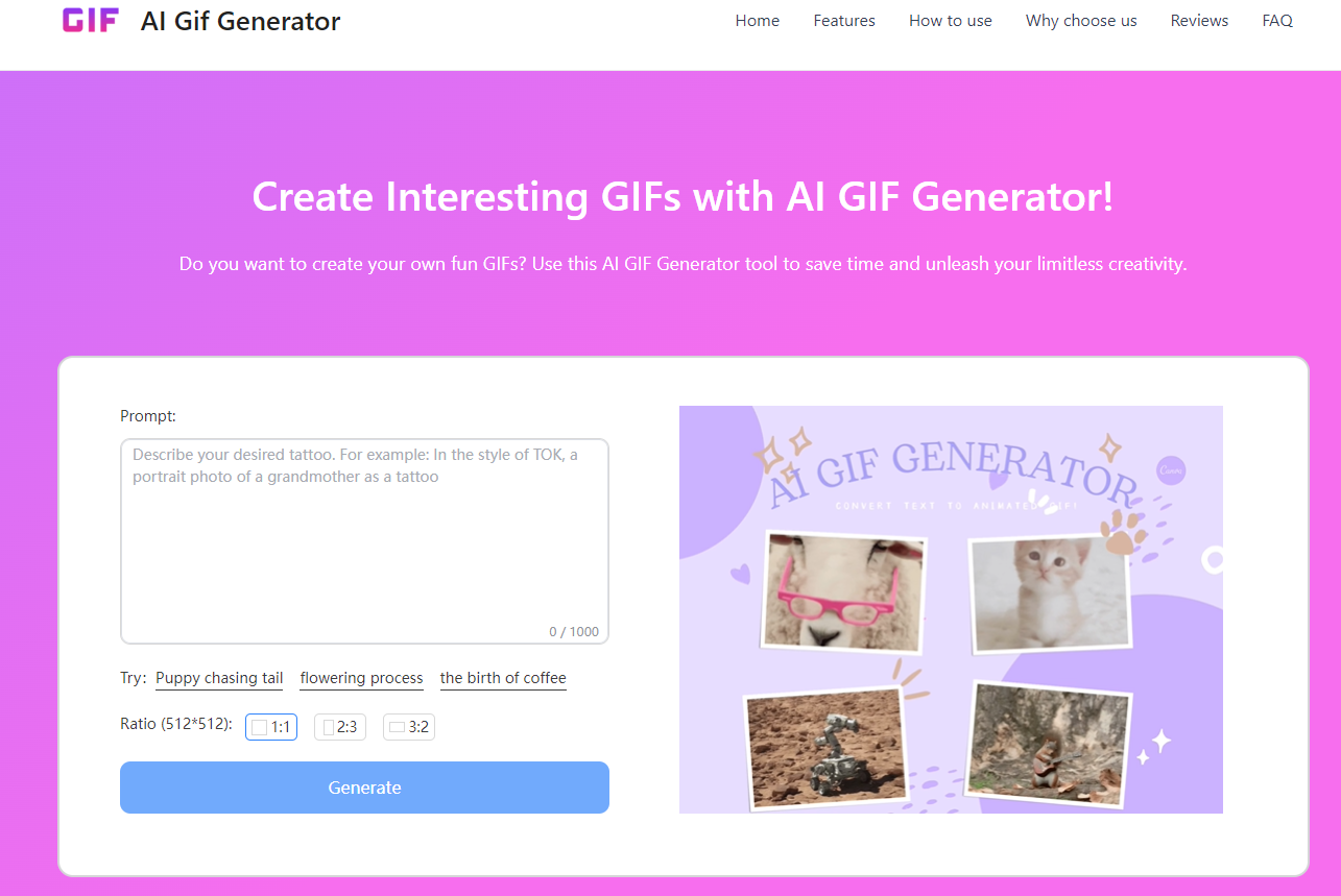 free ai tools-ai gif genarator