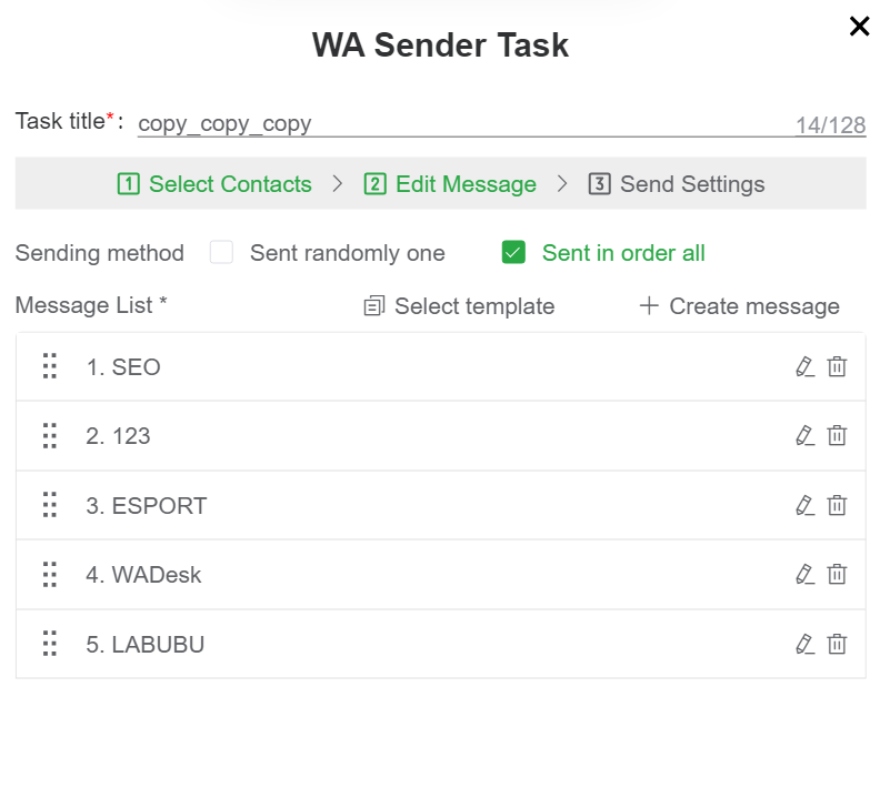Choose Message Templates
