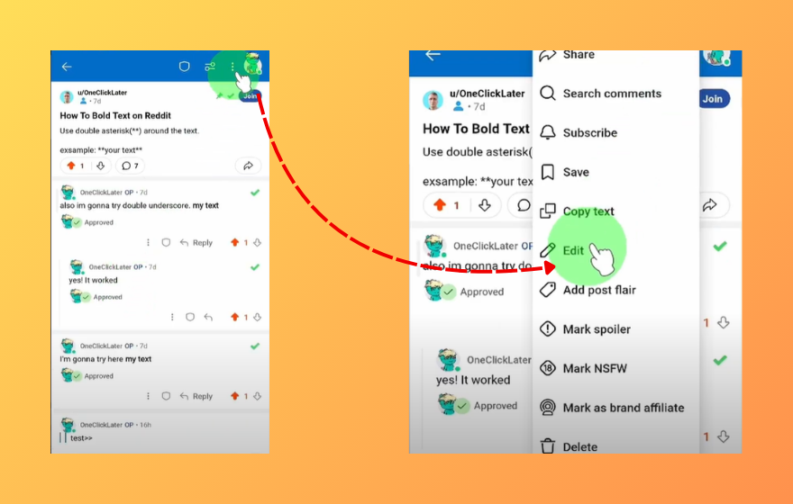 How to Edit a Post on Reddit Mobile App? - Editing a post | Redplus AI