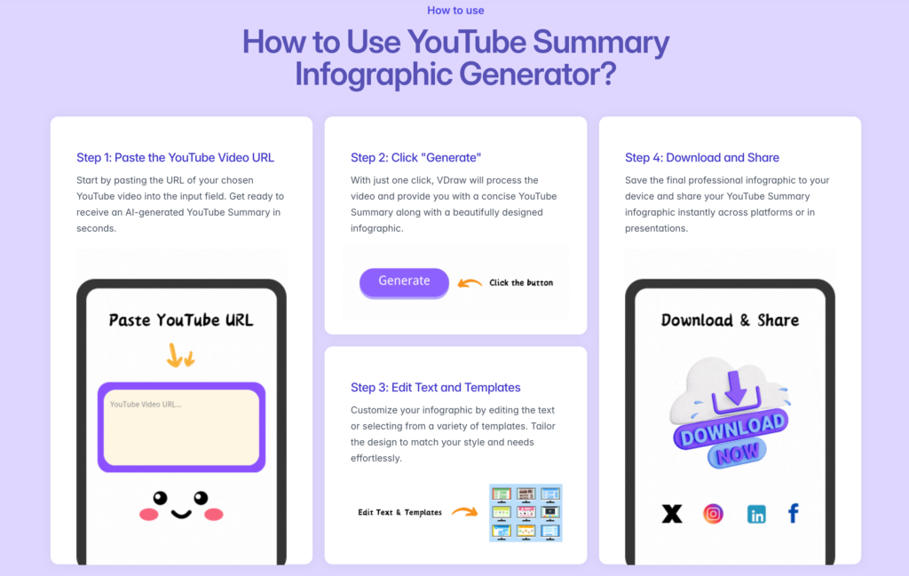 How to use VDraw's AI YouTube Summary Generator