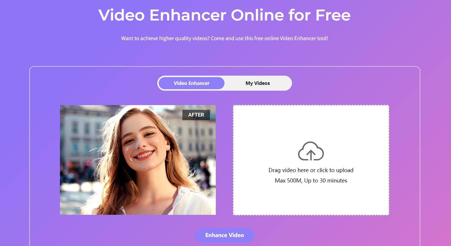 free ai tools-video enhancer