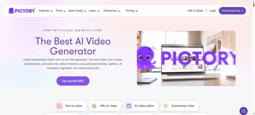 Pictory – AI Video from Scripts