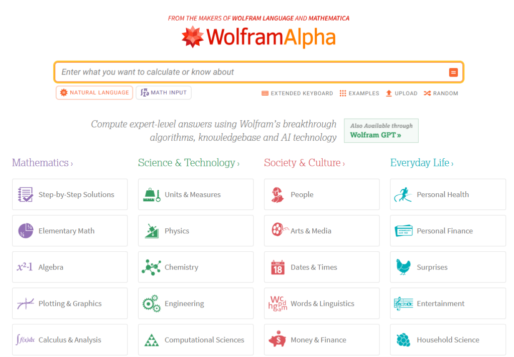 Wolfram Alpha–The Computational Knowledge Engine