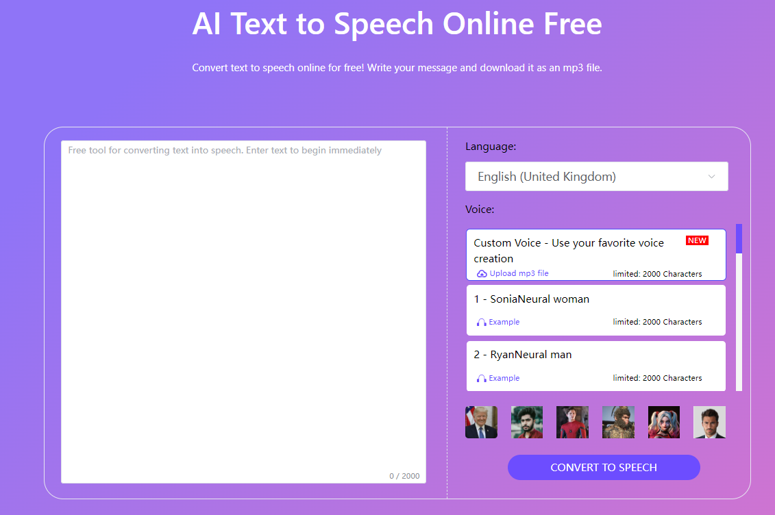 free ai tools-text to speech