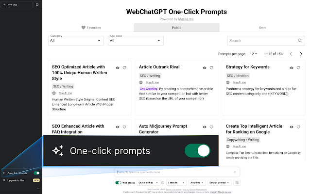 WebChatGPT: ChatGPT with internet access