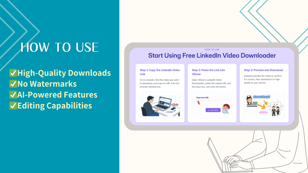 Start Using Free VDraw LinkedIn Video Downloader