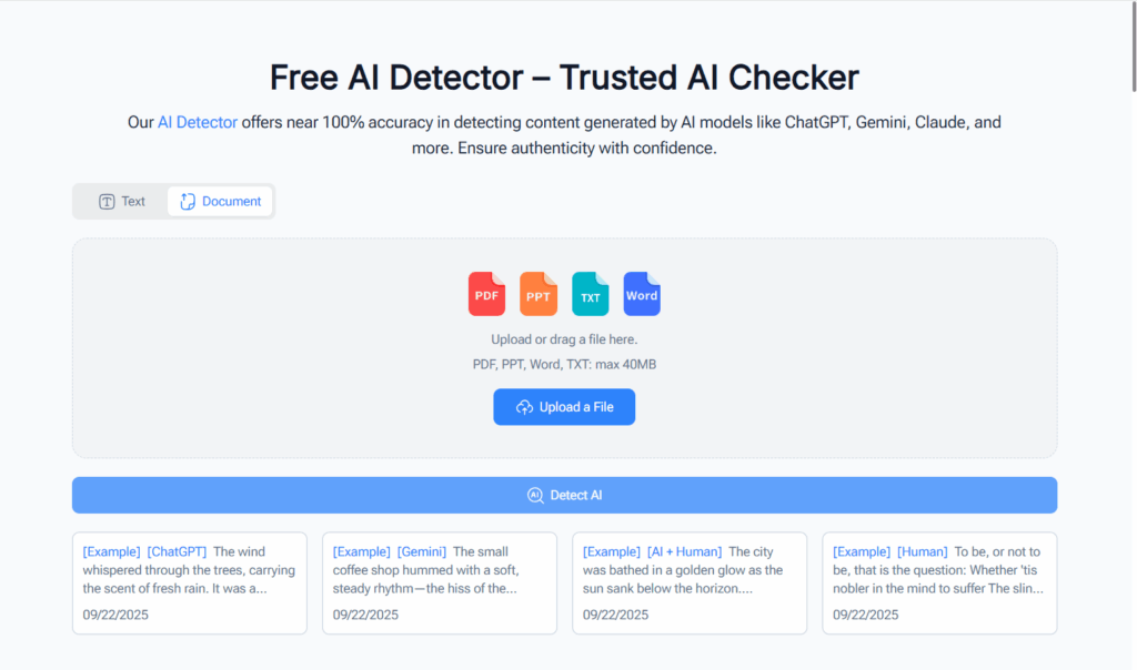NoteGPT – Surprisingly Accurate, Very Few False Positives, and Completely Free