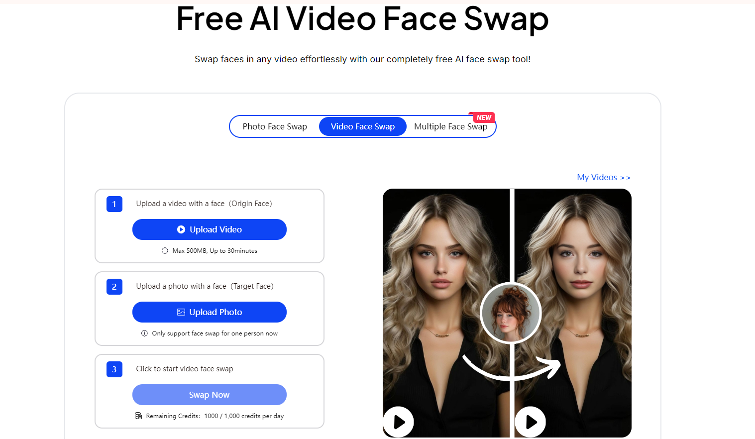 face swap video free-videofaceswap