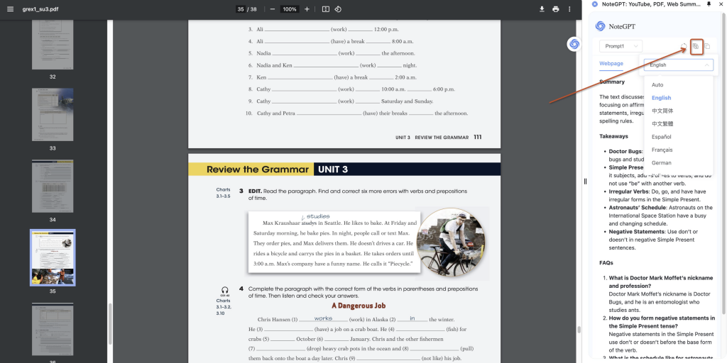 Language Translation for Global Accessibility - NoteGPT